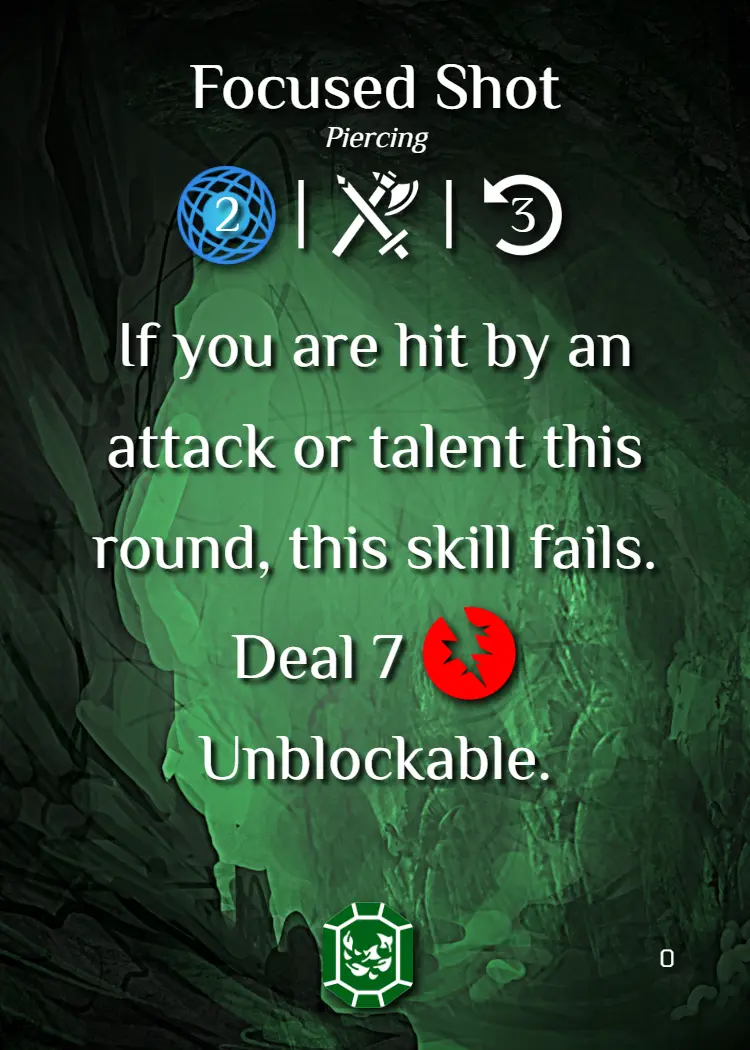 Focused Shot - a Warden skill card