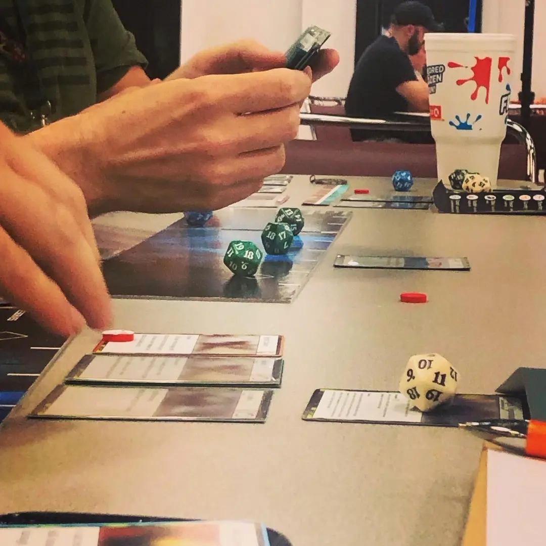 Playtester playing Mana Source in person